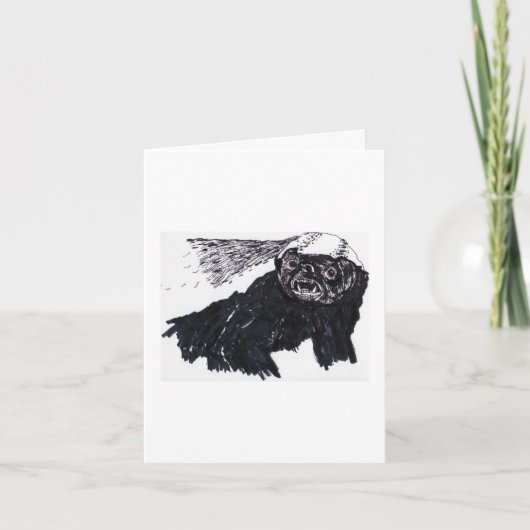 Danke, Honey Badger Dankeskarte (Vorderseite)