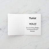 Danke, Honey Badger Dankeskarte (Innenseite)