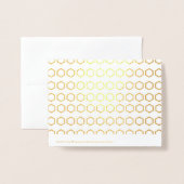 Danke, Honeycomb Pattern Folienkarte (Rückseite mit Umschlag)