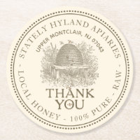 Danke Honig Skep Werbeuntersetzer