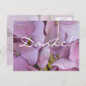 Danke! (Hortensia (pink)) - Postkarte (Vorne/Hinten)