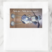 Danke, Hound Dog Rechteckiger Aufkleber (Tasche)