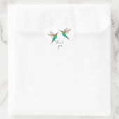 Danke, Hummingbird Herz-Aufkleber (Tasche)
