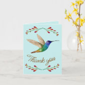 Danke, Hummingbird Karte (Gelbe Blume)