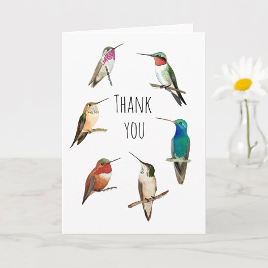 Danke Hummingbirds Card Karte (Kleine Pflanze)