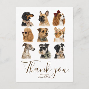 Danke-Hund Elegante Hunde Haustierliebhaber Boutiq Postkarte