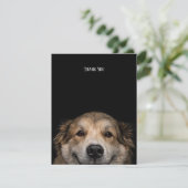 Danke, Hund-Flachkarte Dankeskarte (Stehend Vorderseite)