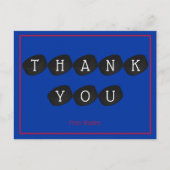 Danke Ice Hockey Puck Custom Personalisiert Postkarte (Vorderseite)