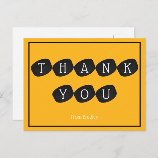 Danke Ice Hockey Puck Custom Personalisiert Postkarte (Vorne/Hinten)