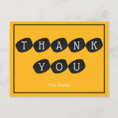 Danke Ice Hockey Puck Custom Personalisiert Postkarte (Vorderseite)