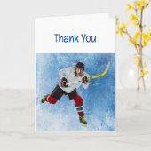 Danke Ice Hockey Sport Karte (Gelbe Blume)