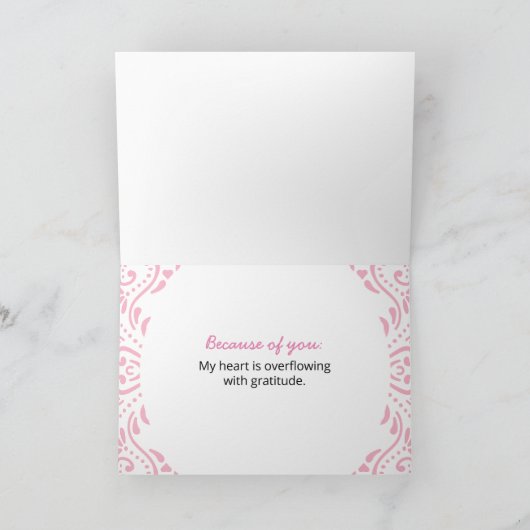 Danke, ich danke Ihnen! Karte (Innenseite)