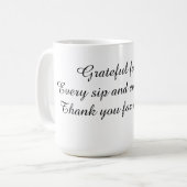 Danke Ihnen Becher 15oz Kaffeetasse (Vorderseite Links)