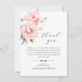 DANKE IHNEN BRAUTPARTY BLUSH PINK PEONIES (Vorderseite)