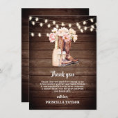 DANKE IHNEN BRAUTPARTY Pink Cowgirl Rustic Boots (Vorne/Hinten)