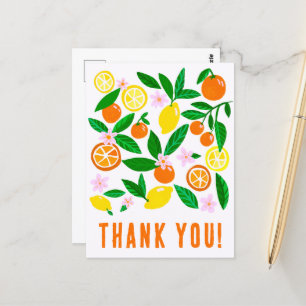 Danke Ihnen Citrus-Feier Benutzerdefinierte Farbig Postkarte