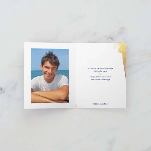 DANKE IHNEN FOTOKARTE Goldmedaillenskript (Innenseite)