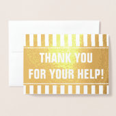 "DANKE IHNEN FÜR IHRE HILFE!" Grußkarte Folienkarte (Vorderseite mit Umschlag)