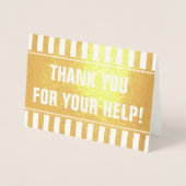 "DANKE IHNEN FÜR IHRE HILFE!" Grußkarte Folienkarte (Vorderseite)