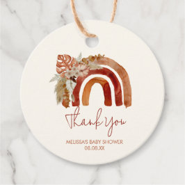 Danke Ihnen für Tags Earth Tone Boho Rainbow Geschenkanhänger
