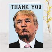 DANKE IHNEN GREETKARTE DONALD TRUMP KISS KARTE (Gelbe Blume)
