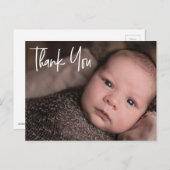DANKE IHNEN kundenspezifisches Baby Foto Ankündigungspostkarte (Vorne/Hinten)