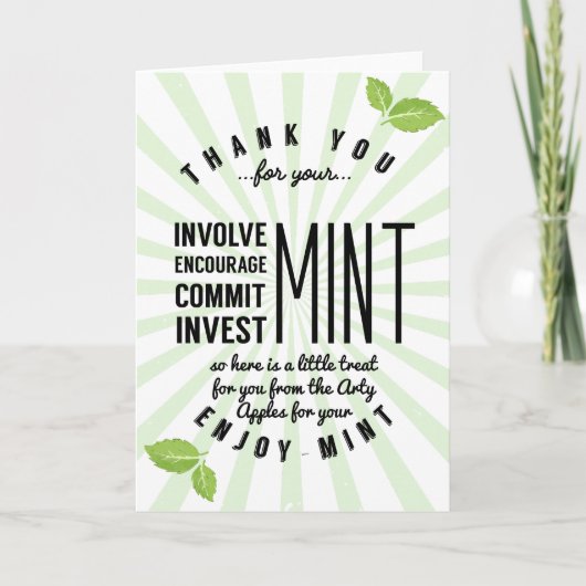 DANKE IHNEN LEHRER KARTE (Vorderseite)