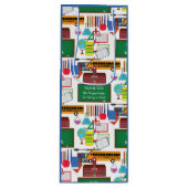 DANKE IHNEN Lehrer Lehrerauswertungsschule BLAU Geschenktüte Für Weinflaschen (Vorderseite)