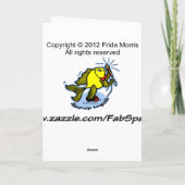 DANKE IHNEN lustige Stand-Up Fish Cartoon CARD (Rückseite)