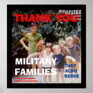DANKE IHNEN MILITÄRISCHE FAMILIEN DRUCKEN POSTER