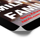 DANKE IHNEN MILITÄRISCHE FAMILIEN DRUCKEN POSTER (Ecke)