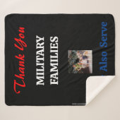 DANKE IHNEN MILITÄRISCHE FAMILIEN SHERPADECKE (Vorderseite (Horizontal))