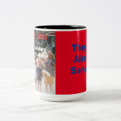 DANKE IHNEN MILITÄRISCHE FAMILIEN ZWEIFARBIGE TASSE (Mittel)