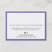 DANKE IHNEN moderne Beilage Tag lila (Rückseite)