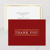 DANKE IHNEN modernes bordeauxrotes, weißes Gold (Vorne/Hinten)