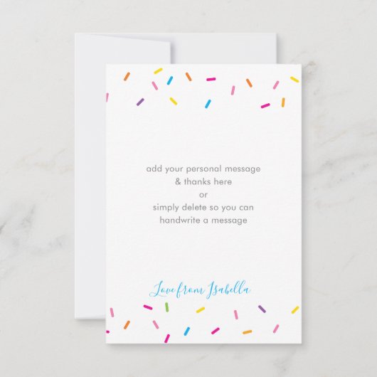 DANKE IHNEN modernes Retro-Eis-Kegel Party blau (Rückseite)