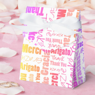 Danke Ihnen Multilingualer Wortcollage Regenbogenf Geschenkschachtel