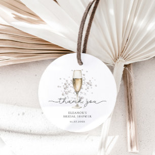 Danke Ihnen Perlen & Prosecco Brautparty Geschenkanhänger