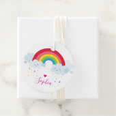 DANKE IHNEN Regenbogenbriefe hübsche, helle Farben Geschenkanhänger (Beispiel)