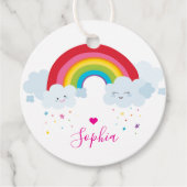 DANKE IHNEN Regenbogenbriefe hübsche, helle Farben Geschenkanhänger (Vorderseite)