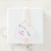 DANKE IHNEN Regenbogenbriefe hübsche, helle Farben Geschenkanhänger (Beispiel)