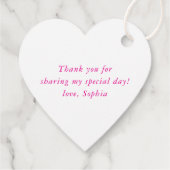 DANKE IHNEN Regenbogenbriefe hübsche, helle Farben Geschenkanhänger (Rückseite)