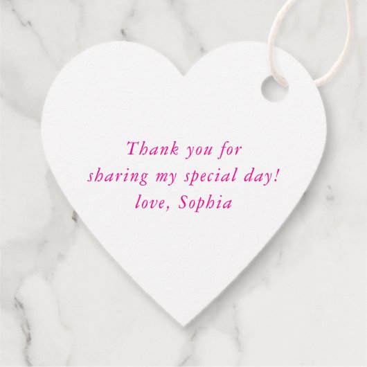 DANKE IHNEN Regenbogenbriefe hübsche, helle Farben Geschenkanhänger (Rückseite)