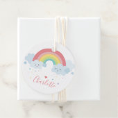 DANKE IHNEN Regenbogenbriefe hübsche Pastellfarben Geschenkanhänger (Beispiel)