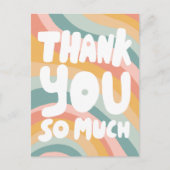DANKE IHNEN SO VIEL Pastell Rainbow Stripes CUSTOM Postkarte (Vorderseite)