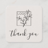 Danke Ihnen Stecken Sie Karte Logo QR Code Off-Whi (Vorderseite)
