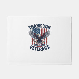 Danke Ihnen Veteranen Patriotischer Adler Vintage Fußmatte