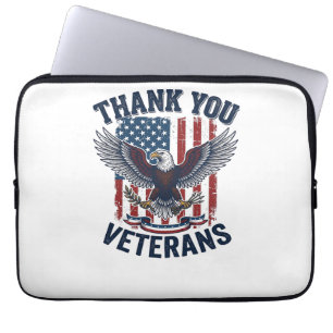 Danke Ihnen Veteranen Patriotischer Adler Vintage Laptopschutzhülle