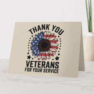 Danke Ihnen Veteranen Sonnenblume Militärveteranen Karte
