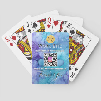 Danke Ihnen Wasserfarbe Geschäft Instagram QR-Code Spielkarten